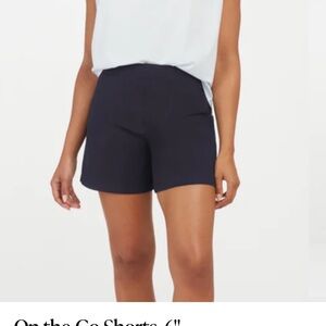 New navy Spanx pull on shorts